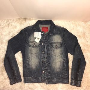 Nwt Guess Joey Side Zip Denim Jacket-Men’s-Small